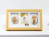 Бревенчатая деревянная рама+белая грязь+золотая пигмент три сетки