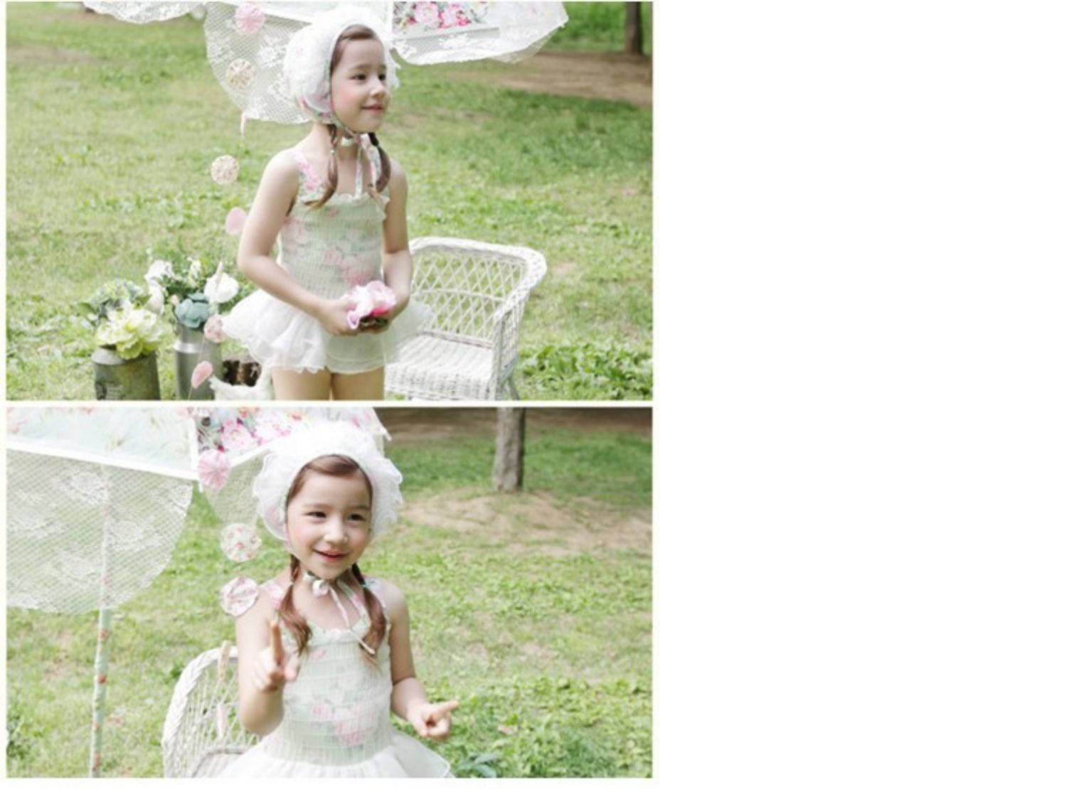 Đồ bơi trẻ em lãng mạn của Pháp Đồ bơi cho bé gái Đồ bơi bé gái nhanh khô sóng một mảnh Bộ đồ tắm suối nước nóng - Bộ đồ bơi của Kid bộ đồ bơi trẻ em