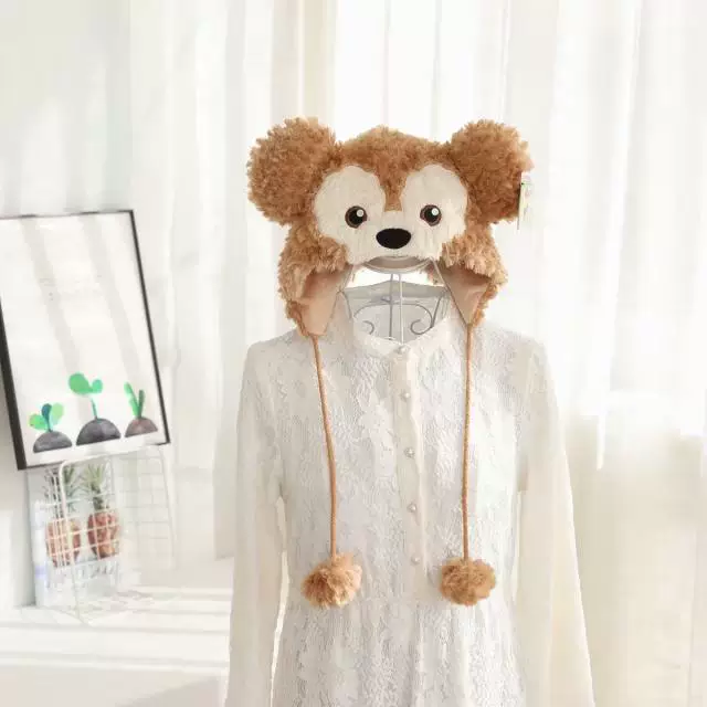 Милый бархатный мультяшный демисезонный теплый шапка, плюш