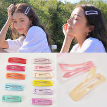 ins Korean dripping oil BB clip banghai word clip candy color girl soft sister side clip New Wild check box clip