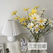 Fresh little Daisy fake flower simulation flower living room decoration table flower arrangement floral art dried flower silk flower desktop photo ornaments