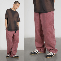 crying center dirty wash water powder loose straight pants elastic waist head thin and tall heavy truck crying