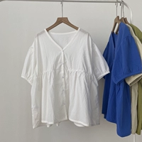 Хлопковая японская дизайнерская рубашка, в западном стиле, V-образный вырез, по фигуре