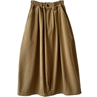 Осенняя длинная юбка, на резинке, в корейском стиле, свободный крой, высокая талия, средней длины