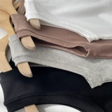 Эластичная приталенная короткая базовая приятная телу футболка без рукавов, майка топ, в корейском стиле, высокий воротник, в западном стиле