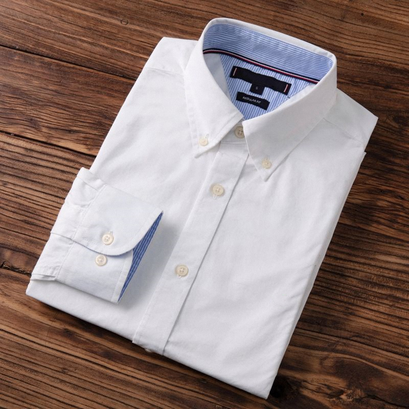 2026 New American High-End Long-Sleeve Embroidered Logo Shirt, Pure Cotton, Solid Color, Summer Business Casual Men's Shirt, Dad Shirt 2026 New American High-End Long-Sleeve Embroidered Logo Shirt, Pure Cotton, Solid Color, Summer Business Casual Men's Shirt, Dad Shirt