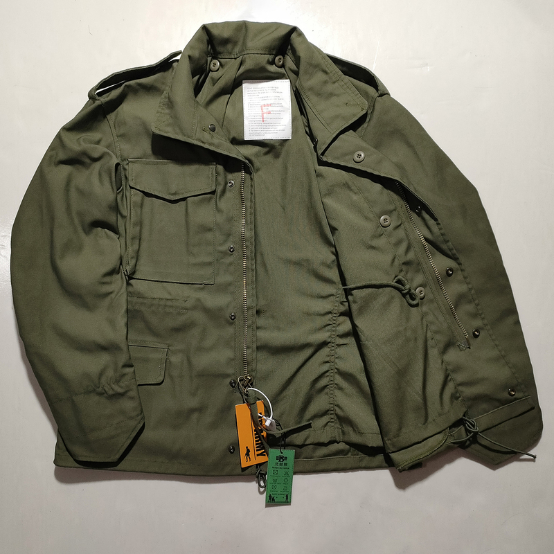 American High-End Original Military Green M65 Windbreaker Hunting Jacket Military Version Genuine Waterproof Cotton Coat Men's Overcoat American High-End Original Military Green M65 Windbreaker Hunting Jacket Military Version Genuine Waterproof Cotton Coat Men's Overcoat
