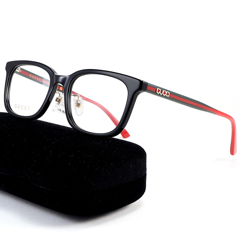 Gucci Eyeglass Frame Gg1873Ok Simple Rectangular Logo Patch Versatile Acetate Frame