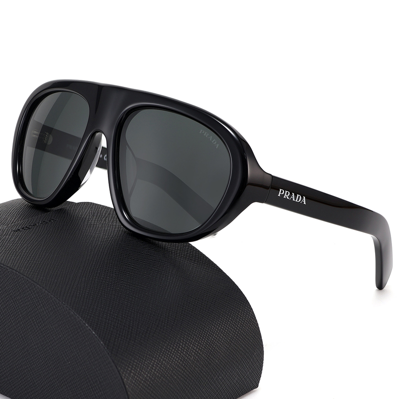 Prada Sunglasses 0Pr C05Sf Fashionable Retro Large Frame Acetate Stylish High-End Aviator Sunglasses Prada Sunglasses 0Pr C05Sf Fashionable Retro Large Frame Acetate Stylish High-End Aviator Sunglasses