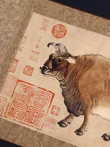 Пять баннеров карты крупного рогатого скота Древние знаменитые китайские знаменитые картины Древние картины и каллиграфия картины дома