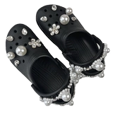 Тяжелый!Супер тяжелая промышленность SimoneRocha совместная жемчужная пряжка для обуви с отверстиями для обуви «сделай сам», украшение для обуви с цветами