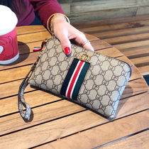 European and American big-name simple ultra-thin long large-capacity wallet womens clutch 2021 new retro coin purse womens trend