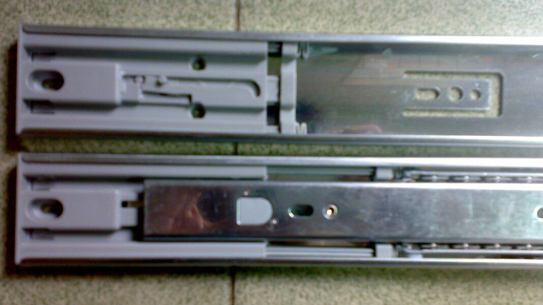 4512 wide three-rail rebound three-section steel ball track three-section steel ball rail touch rebound three-section slide rail