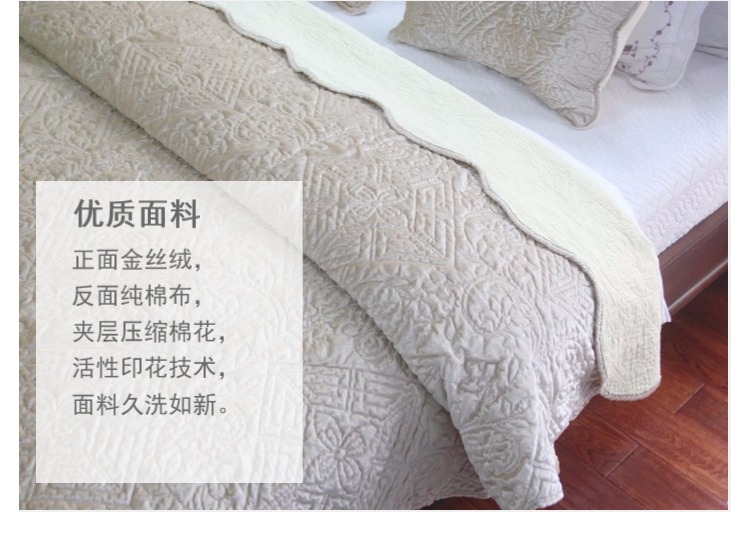 Châu Âu bông lụa dệt mùa thu hoạch ba mảnh thoát giường bông bao gồm bộ được bông vận chuyển khăn trải giường mùa đông - Trải giường ga giường 1m8 x 2m