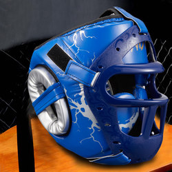 Boxing Head Protection Gear for Adults and Children, Thickened Training Headgear for Sanda and Muay Thai, Fighting Monkey Face Jaw Mask Helmet