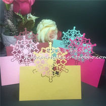 20 hollow snowflake seat cards Christmas custom table card name Station card party card banquet table card
