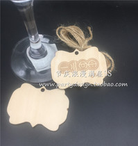 Customized wooden carving cutting lettering wish hanging card DIY wooden listing handwritten board tag 50 pieces
