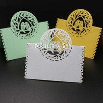 Hollow bird Garland seat card banquet party seat card sign-in card table card party supplies 20