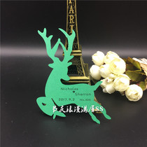 Hollow deer wine glass card message card birthday wedding decoration name card Pearl paper name card 50