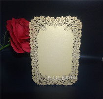 Laser Hollow Rose Invitation Invitational Card Meal Paper Invitation Wedding Card Customized 10