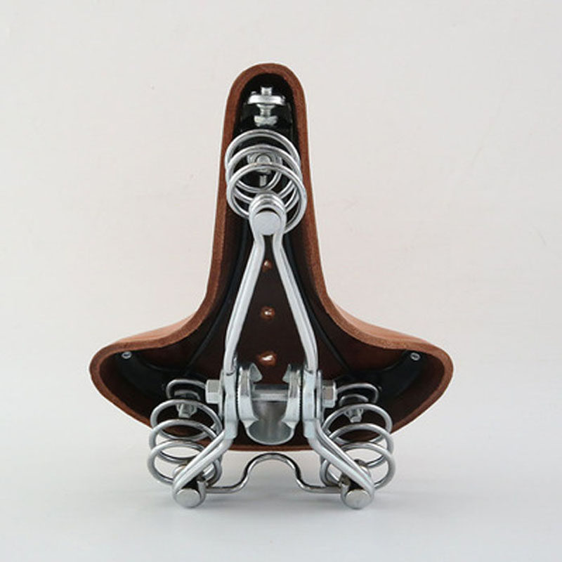 Folded bicycle cushion mountain car breathable holes comfortable leather cushion bicycle ride equipment