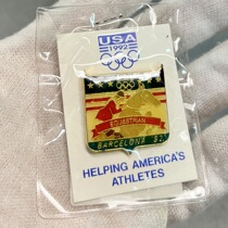 1992 Barcelona Games Badge US Team Equestrian Medal Made in Taiwan with original packaging 2404