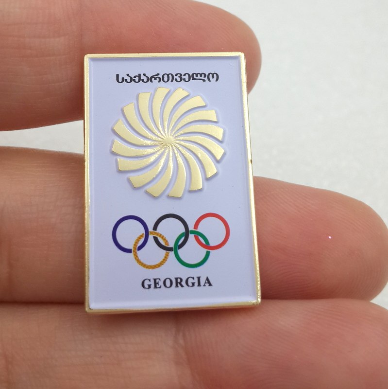 2016 Rio Olympics badge Georgia national team sports delegation NOC medal