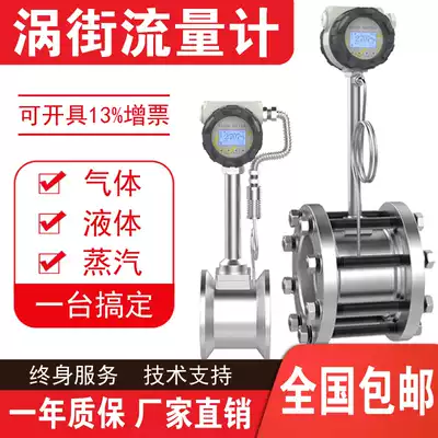 Vortex flowmeter steam flowmeter liquid water compressed air gas hydrogen ammonia gas coal biogas chlorine nitrogen oxygen