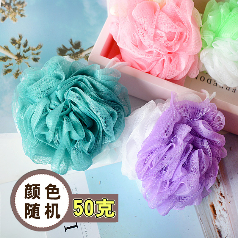 Bathing ball foam soft thick dual-color bath ball flower scrub back bath products can be hung non-stick flower foam net