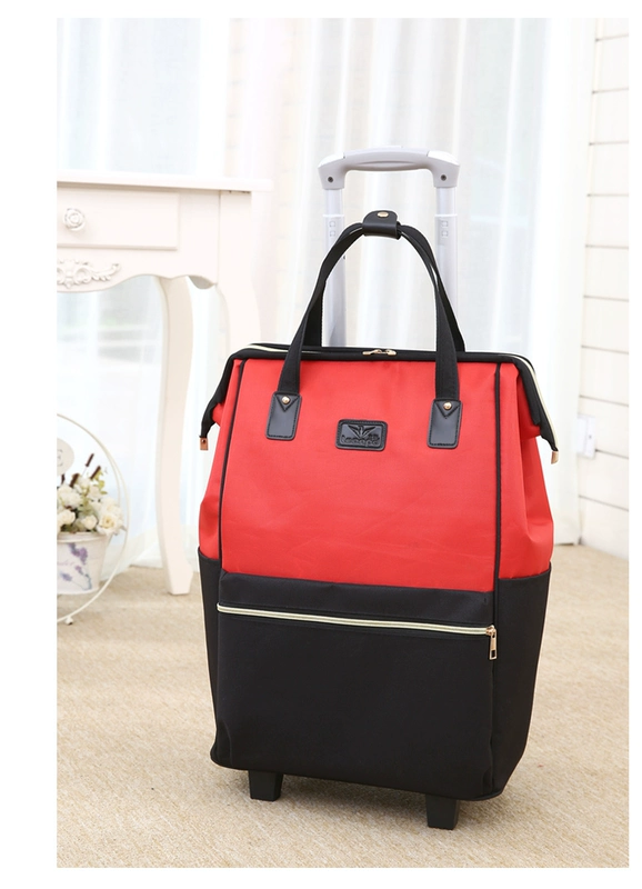 Mới xe đẩy túi du lịch nữ xách tay ánh sáng công suất lớn túi duffel khoảng cách ngắn lên máy bay du lịch Oxford túi vải mềm túi du lịch lv