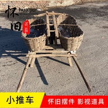Nostalgia old object old elm cart  Unicycle farming culture displays decorative fittings film and television props