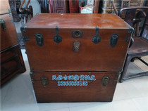 Folk old objects old wooden old box old chamber box film and television props old box tea frame old decoration collection