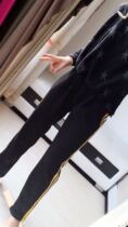 Original casual small leg pants side Slate Black