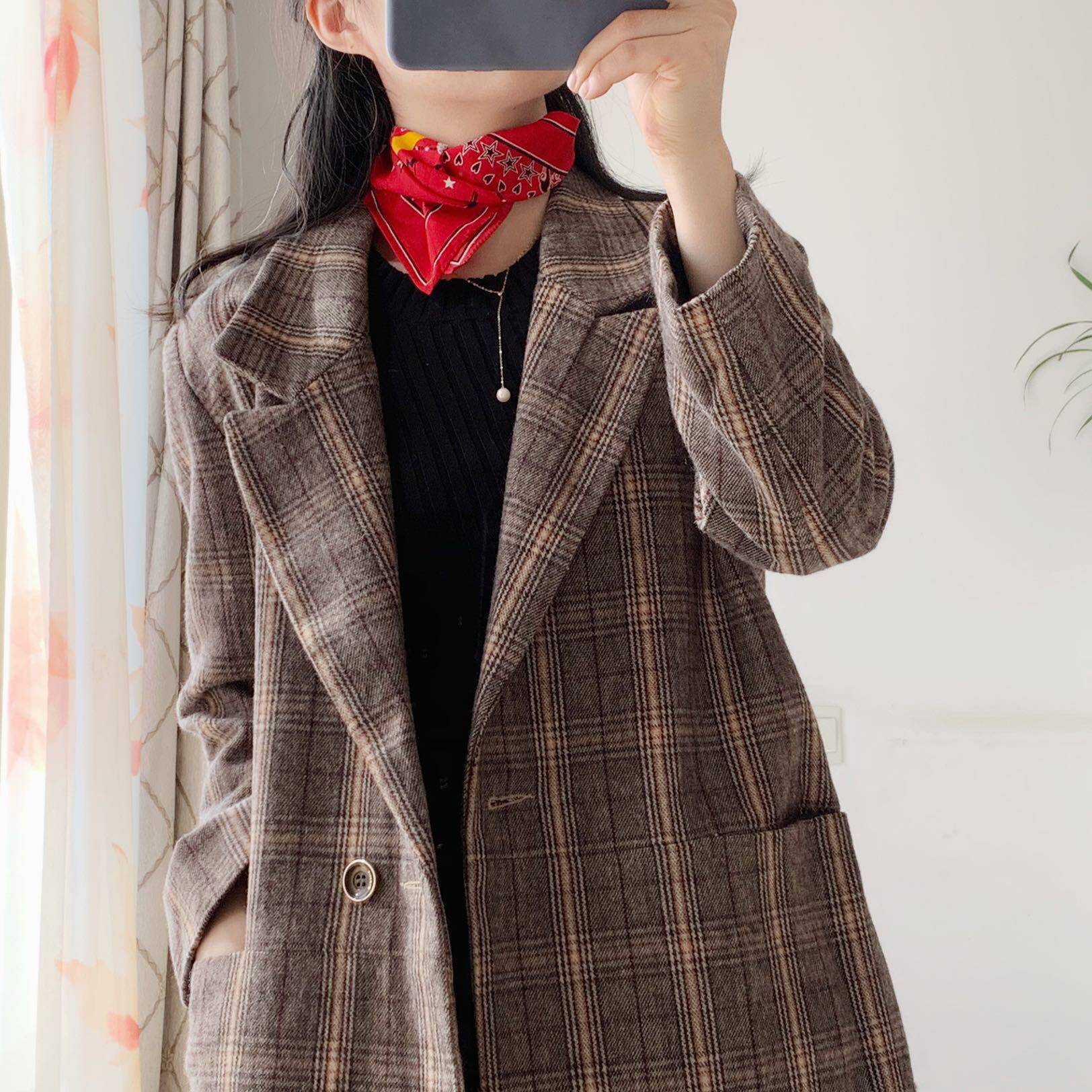 Pure original MC full cotton red small square towel