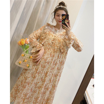 Medium length lace with lace collection waist and dress gentle earthly fireworks spring agaric side snow spinning loose high waist dresses