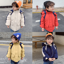 Boys cotton padded clothes winter thick coat children new foreign baby cotton padded jacket red winter clothes childrens cotton clothes