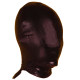 SM sex toy bondage hood, elastic patent leather hood suffocation mask, role play patent leather rubberized hood