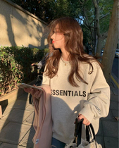 2022 spring new printed adhesive letter easy movement round collar with cap sweatshirt male and female co-pay