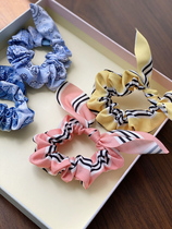 Beautiful and practical wide-brimmed grid rubber band hair rope bow hair circle wild elastic adjustment hair tie headdress female