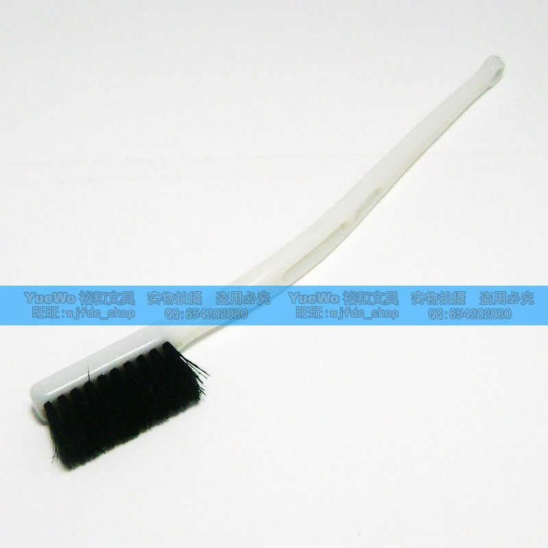 Industrial toothbrush brush white rod black hair 1 pack about 100