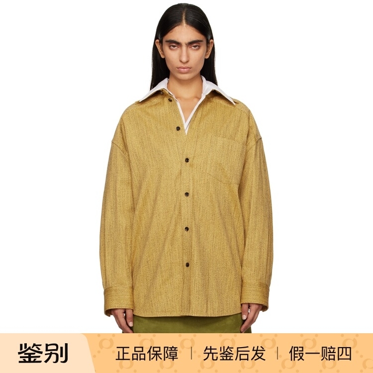 Bottega Veneta/Bottega Veneta Women's Cotton Yellow Shirt 260719Ss3499