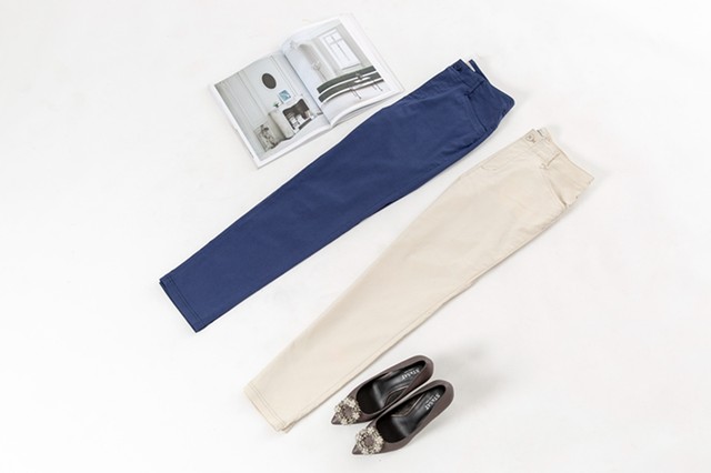 Daily single commuting leisure high waist nine-minute four-sided flashing cool