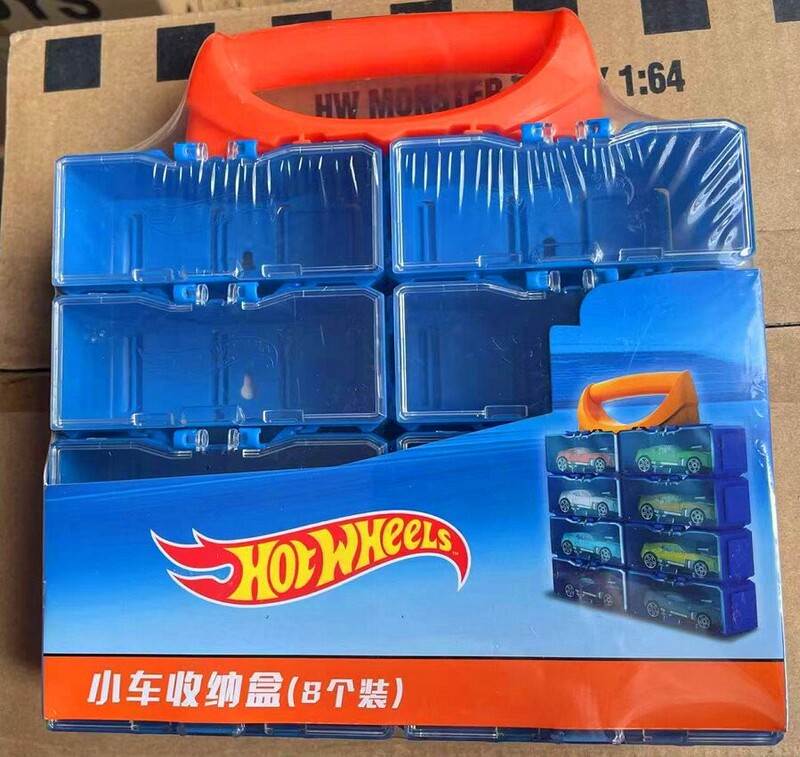 Hot Wheels Storage Box 18-Pack Alloy Car Scale Collection Boy Toy Model Storage Box 1:64 Scale Model