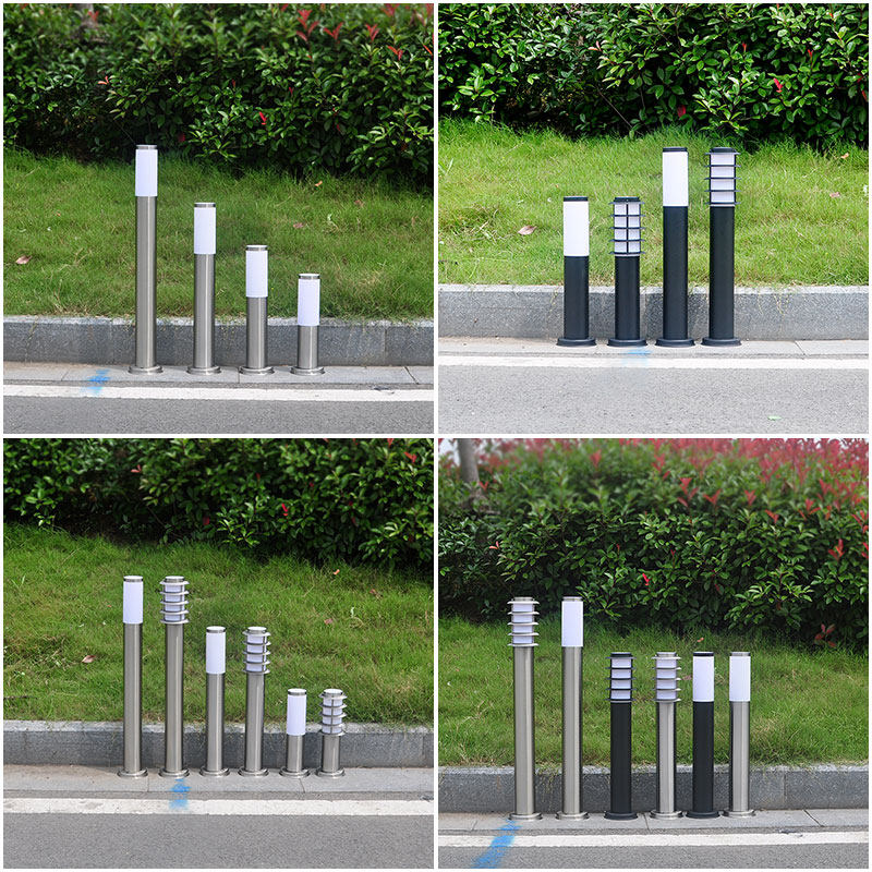 Stainless steel led straw terrace light outdoor lamp waterproof courtyard light outdoor grass terrace light park Villa Garden Grass buried light