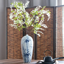 Simulation wisteria leaf simulation leaf simulation flower arrangement and leaf matching simulation bean flower leaf wisteria tree home soft decoration