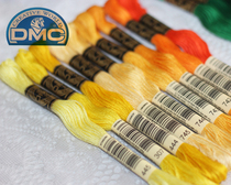 French DMC embroidery thread 25#yellow Aoki and son Japanese flower embroidery common color set three-dimensional embroidery