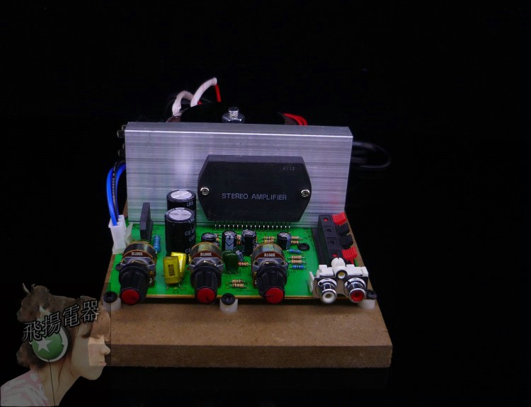 220V Sanyo STK chip power amplifier board with ring cattle load fan high power high power ratio computer power amplifier