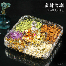 New Chinese Nordic wedding home candy box with lid fruit plate snack dried fruit plate creative sealed dried fruit box