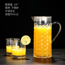 Texture plastic plexiglass cold kettle juice pot heat-proof and explosion-proof large capacity kettle water cup set