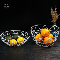 Nordic simple creative living room home modern iron storage basket fruit basket fruit tray snack storage basket